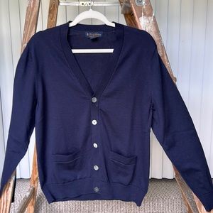 Brooks Brothers Cardigan, Navy, Medium